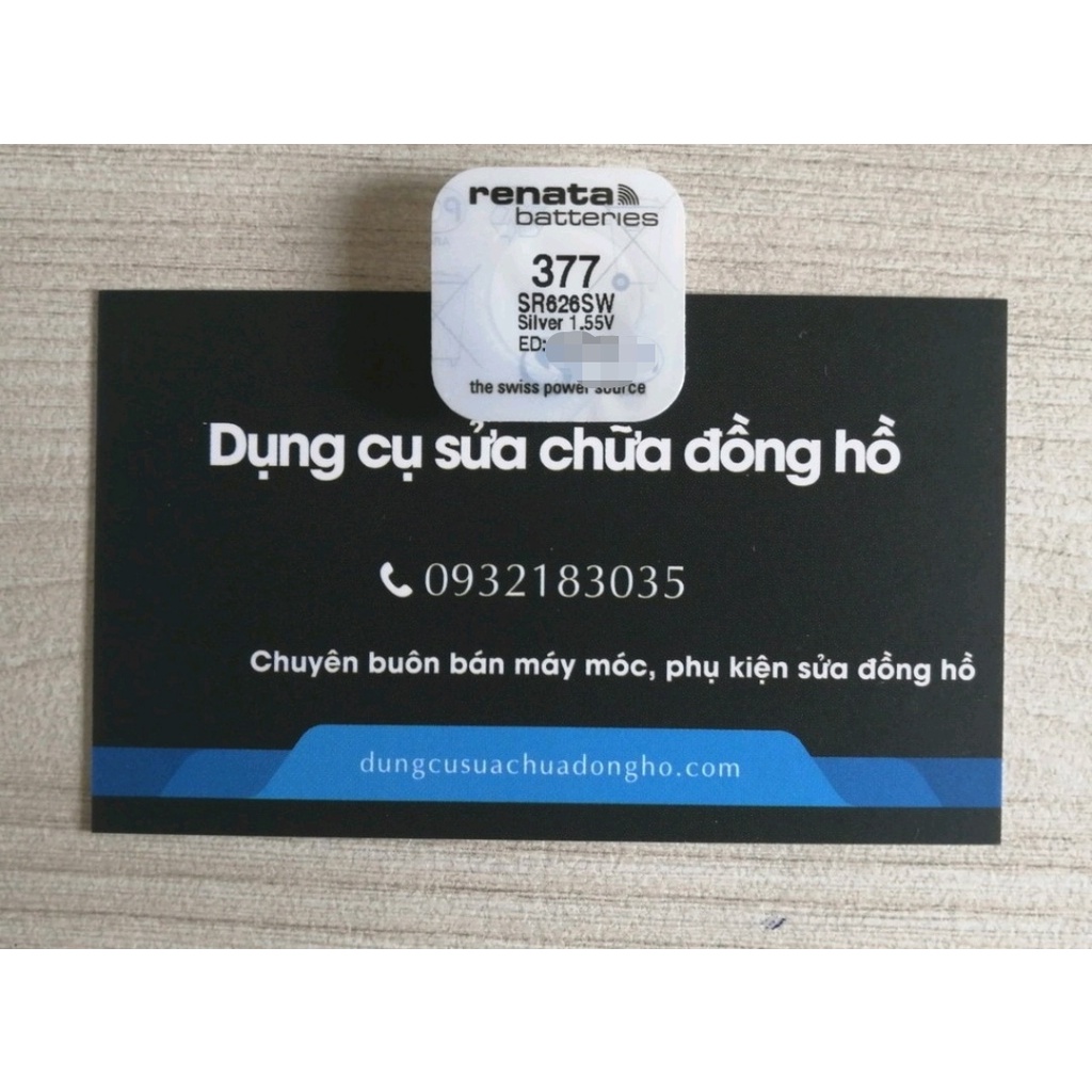 Pin Renata Thuỵ Sĩ 626 SR626SW 377 chính hãng vỉ 1 viên