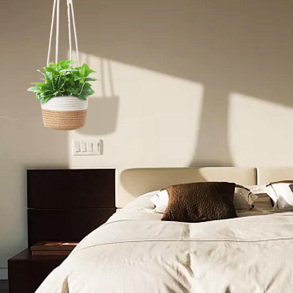 YIYU Chậu Hoa Treo Trang Trí Ban Công Tự Nhiên