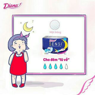 1 DÂY 6 GÓI BVS DIANA SIÊU MỎNG CÁNH