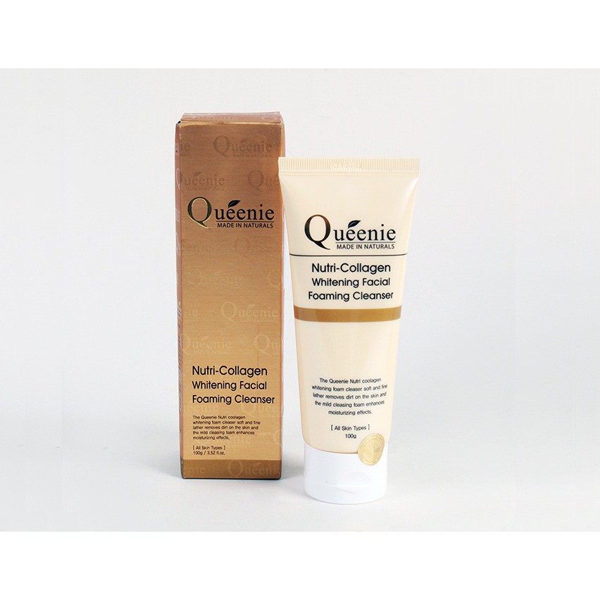 Sữa rửa mặt Queenie Nutri Collagen Whitening Facial Foaming Cleanser 100g