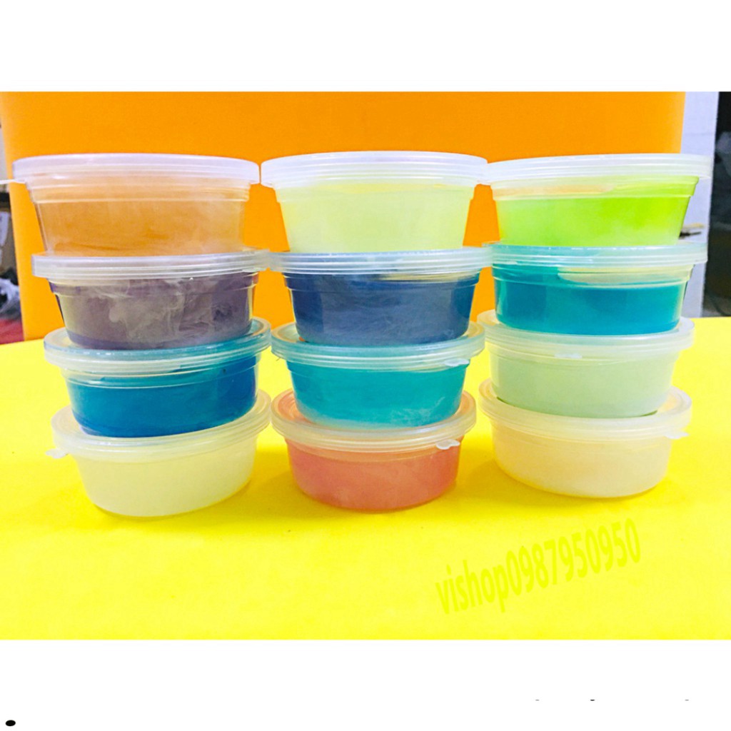 1 HỘP SLIME PHỐI 2 MÀU SLAM SMILE LOẠI NHỎ GIÁ RẺ