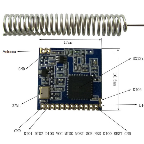 Mạch Thu Phát Sóng RF Lora SX1278 433Mhz 5km