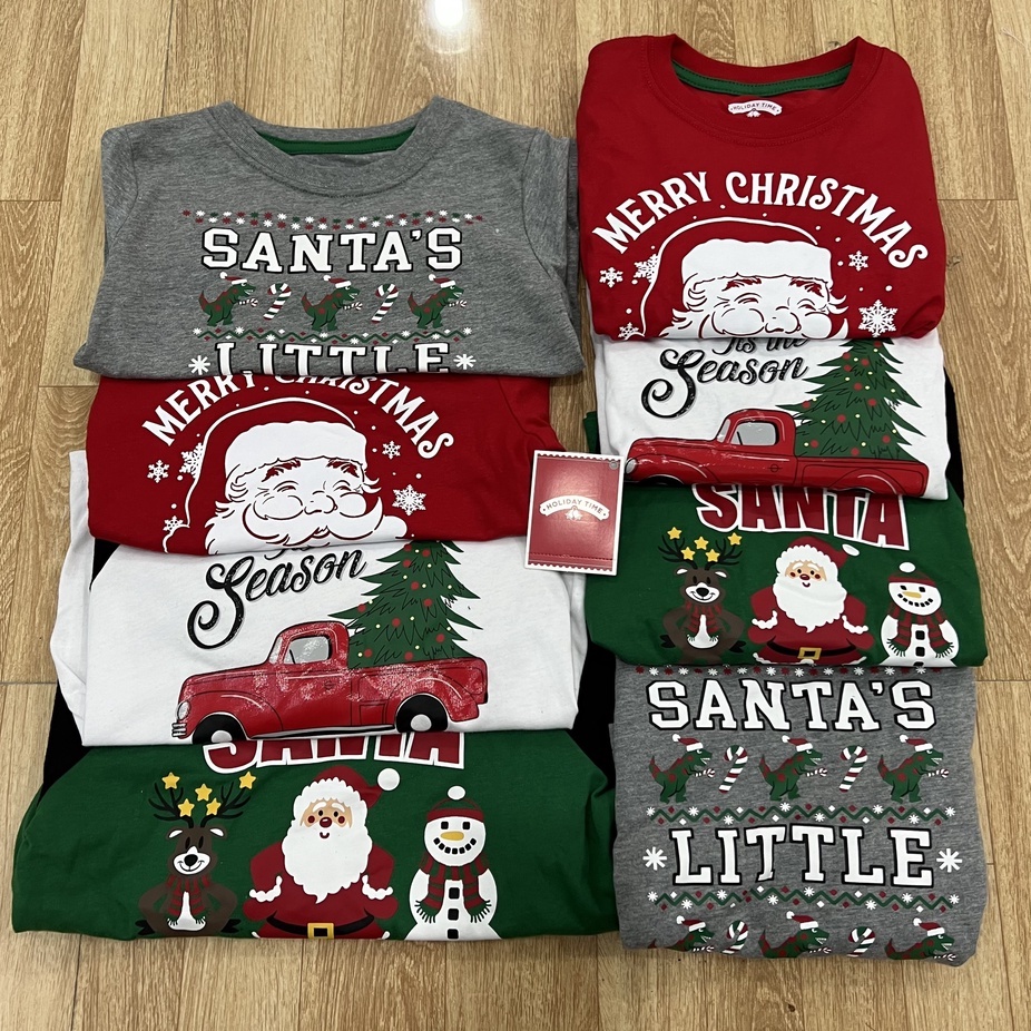 Áo dài tay noel cho bé trai 12m - 5 tuổi