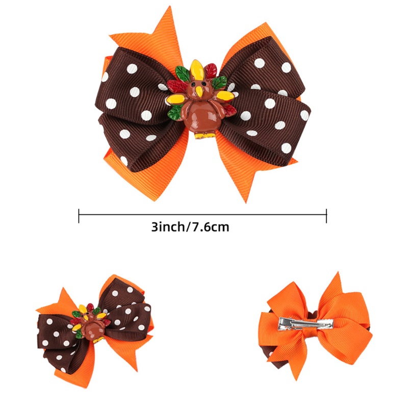 Set 3 Kẹp Tóc Hình Nơ Thổ Nhĩ Kỳ Dễ Thương