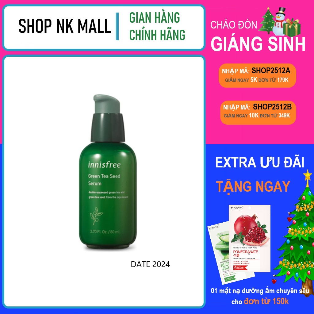 Tinh chất trà xanh 🔸 innisfree Green Tea Seed Serum 80ml 👌 Chính Hãng