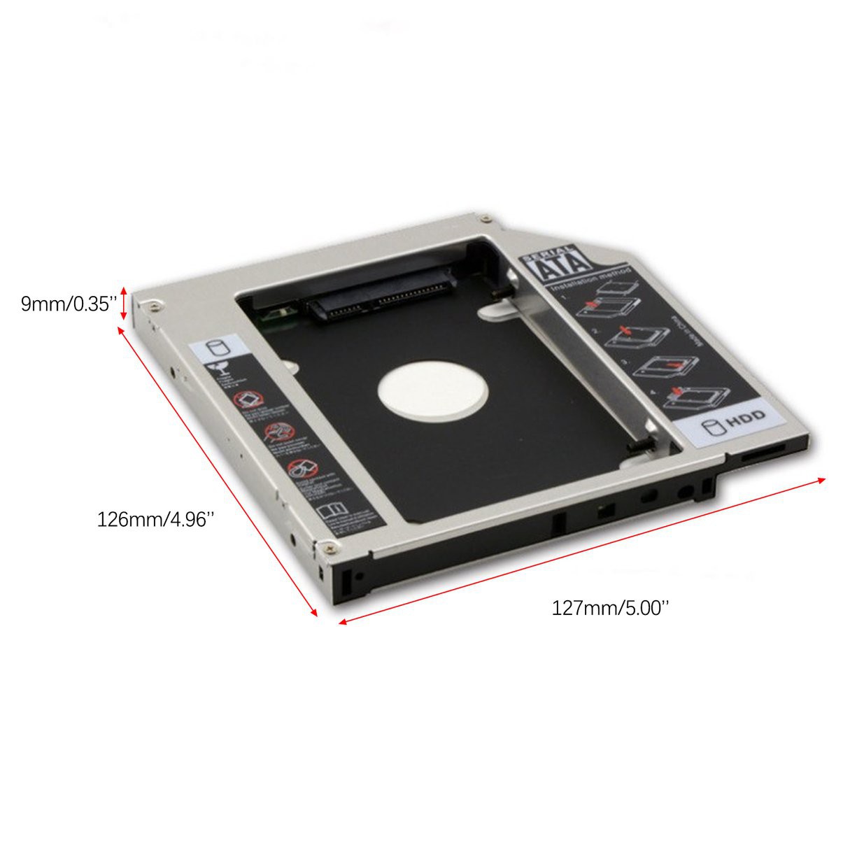 Vỏ Ổ Cứng Sata 2nd Hdd Hd Cho Laptop Cd / Dvd-Rom 9.5mm | BigBuy360 - bigbuy360.vn