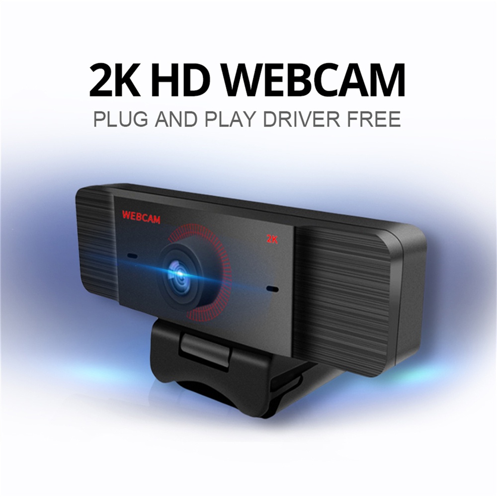 Webcam Mini TONIERS / Full HD 2K có thể xoay linh hoạt kèm Mic cho laptop
