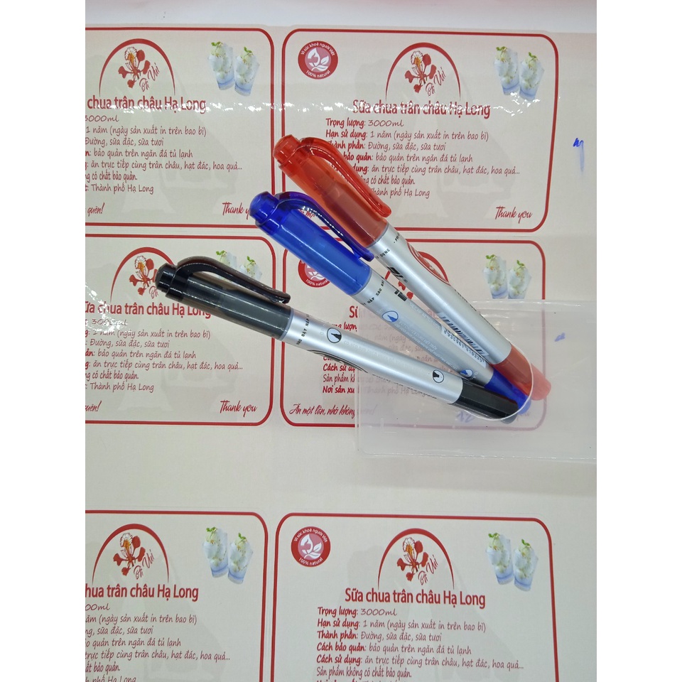 Bút dạ dầu Thiên Long, bút chuyên dùng ghi tem nhãn cán bóng (Bút dạ)