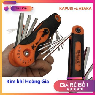 Bộ lục giác cầm tay 8 chi tiết Asaki và Kapusi Nhật Bản bảo hành chất Lượng
