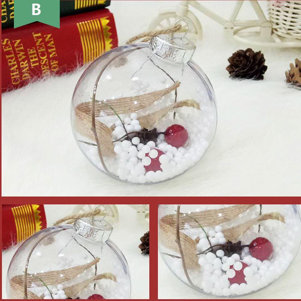 Quả Châu Bằng Nhựa Trong Suốt Treo Trang Trí Giáng Sinh