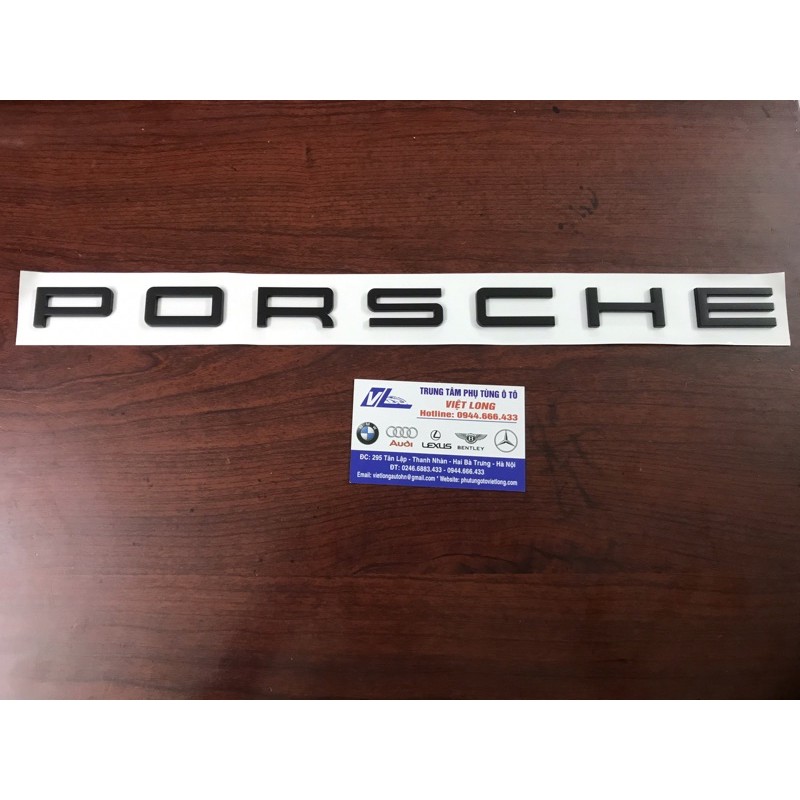 Logo porsche - Chữ porsche màu đen