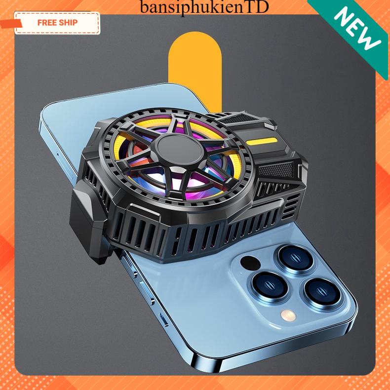 Quạt tản nhiệt điện thoại sò lạnh X20 , SL01 chơi PUBG FF ROS Siêu lạnh, LED RGB, Kẹp 2 chiều , làm mắt bằng nhiệt