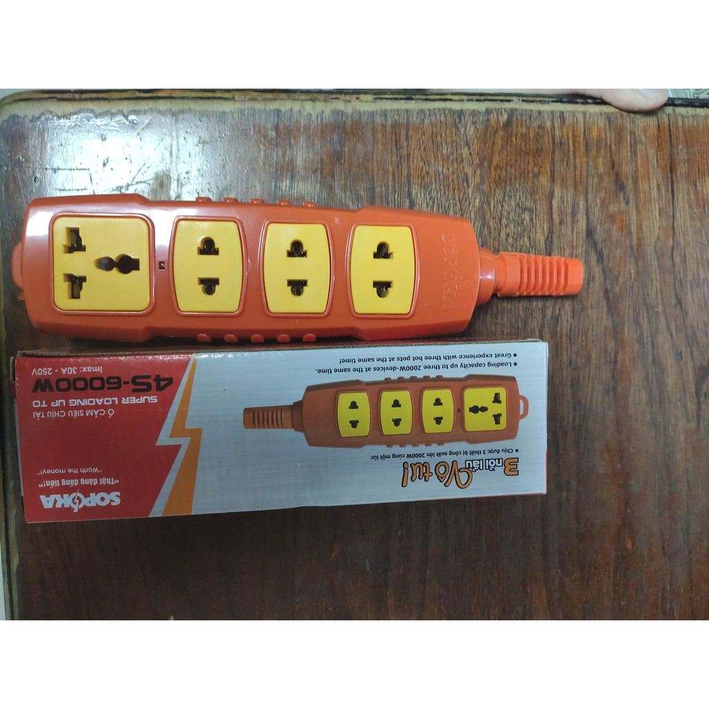 Ổ cắm siêu chịu tải đui sứ SOPOKA 6000w ( 2s-3s-4s Chính hãng )