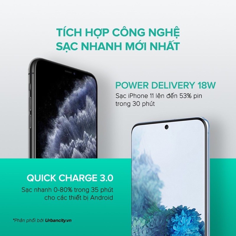 Sạc Dự Phòng Aukey PB-WL02 10.000mAh, Power Delivery 18W, QC 3.0, Không Dây Qi 10W, Tích Hợp Giá Đỡ - Hàng Chính Hãng