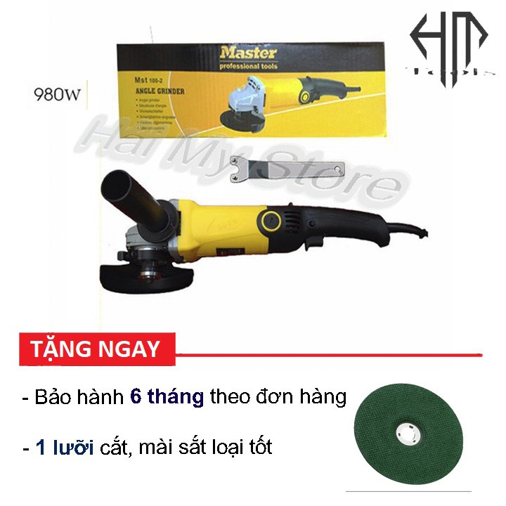 [ Tặng Đá Cắt ] Máy Mài Cầm Tay 100mm Master - Máy cắt 1 tấc công suất 980w Master - Bảo hành 6 tháng