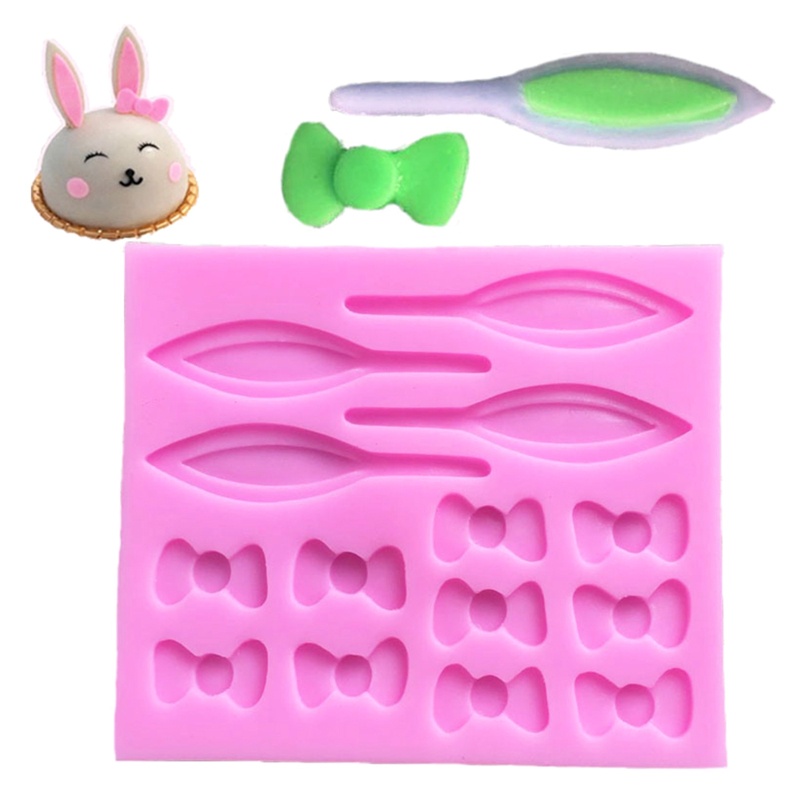 Khuôn Silicone Tạo Hình Làm Bánh Kẹo Hình Tai Thỏ