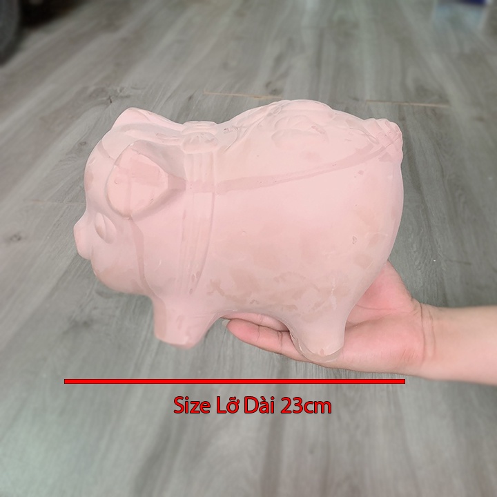 Heo đất chưa tô, tượng tô màu cho bé vẽ size từ nhỏ tới lớn