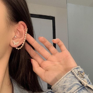 Set khuyên tai dây xích lỗ xỏ helix kết hợp độc đáo Khuyên vành tai nữ cá tính thời trang MS05