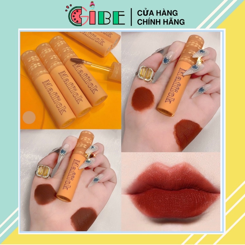Son kem lì Maffick vỏ vàng bản dupe Merzy The Heritage Velvet Tint