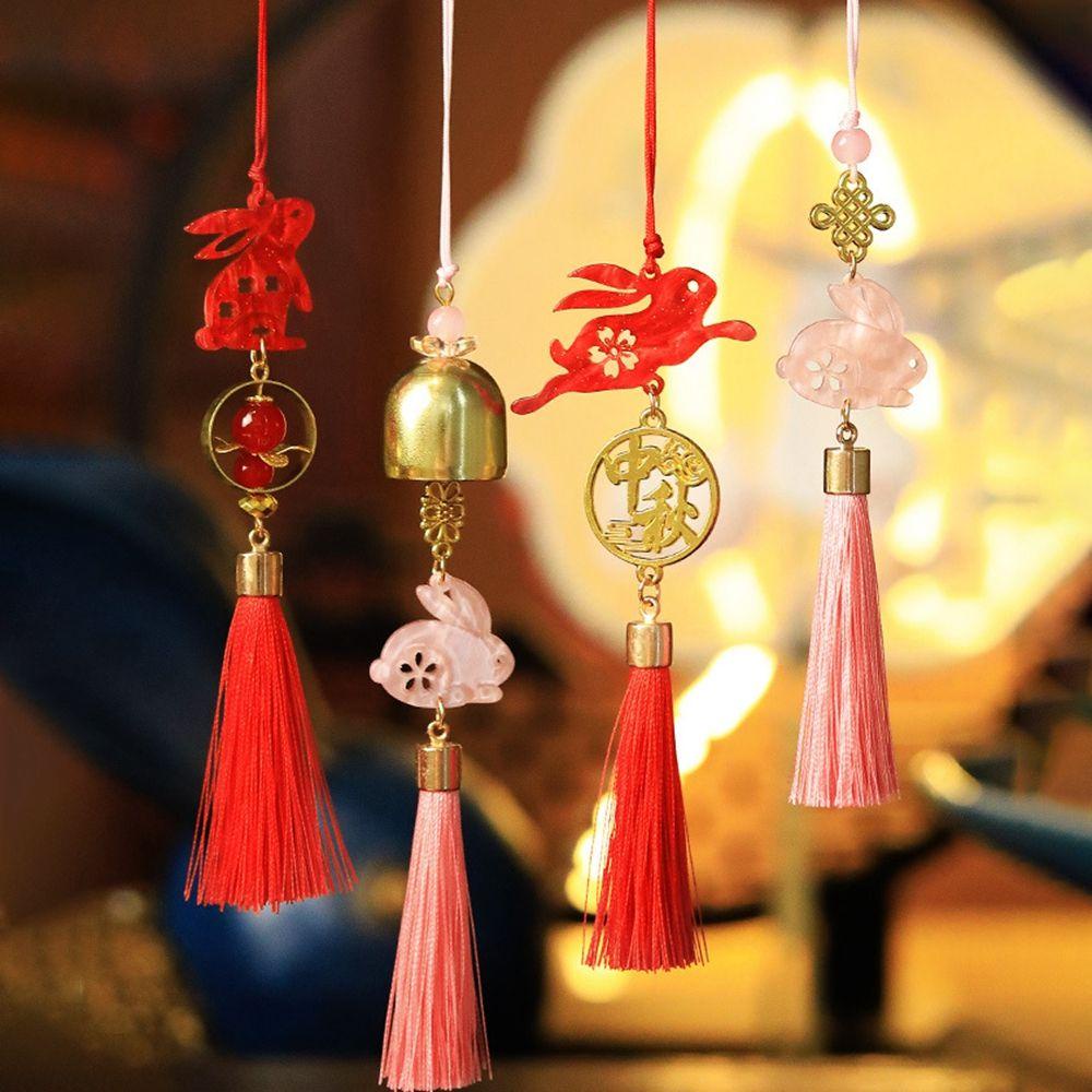 Mặt Dây Chuyền Màu Đỏ Phong Cách Trung Hoa Cổ Điển Độc Đáo Trang Trí Nhà Cửa / Lễ Hội DIY