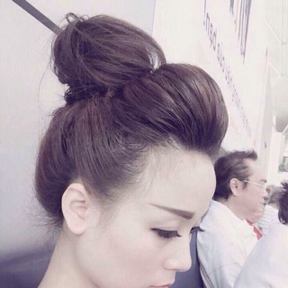 Tóc giả combo 2 món búi tròn và mái phồng cực xinh nhé