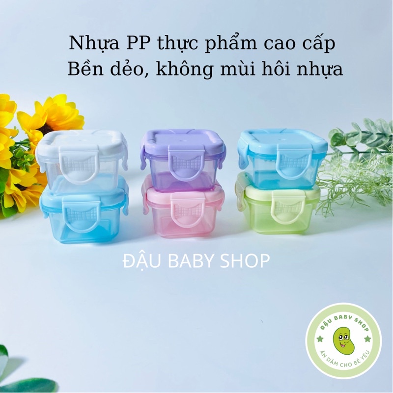 Hộp trữ đông đồ ăn dặm cho bé nhựa cao cấp dày dặn, an toàn, tiện lợi