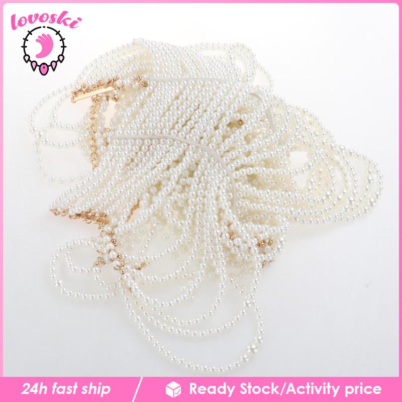 [Lovoski] Vòng cổ Body Chain ABS Ngọc Trai Trang Trí Bikini