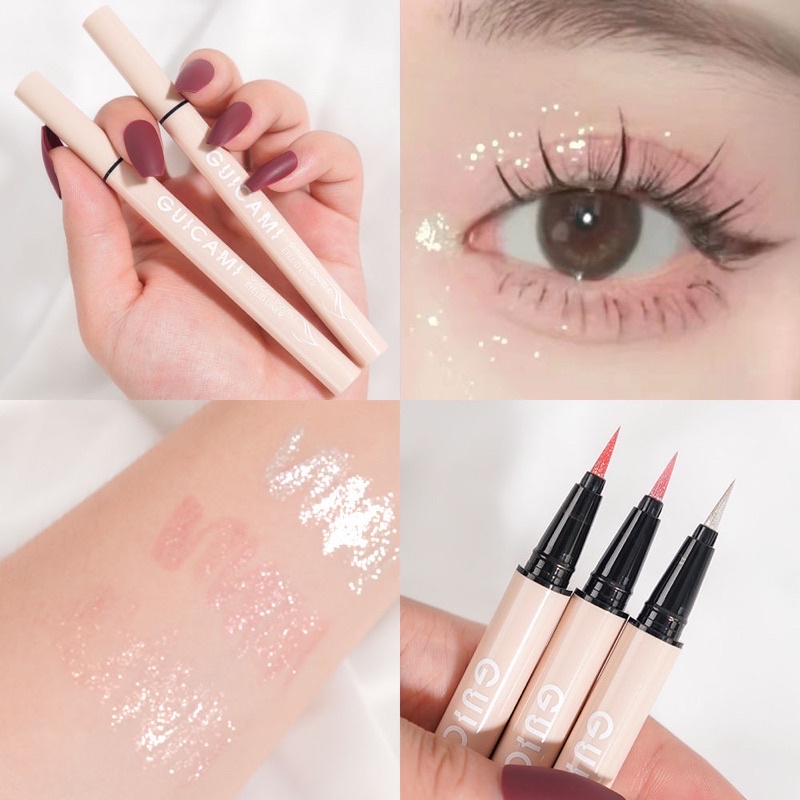 Bút Bắt Sáng Highlight GUICAMI-XIXI Màu Tím Xanh Hồng- Nhũ Bắt Sáng Dạng Lỏng