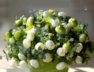chùm hoa điểm- hoa lụa