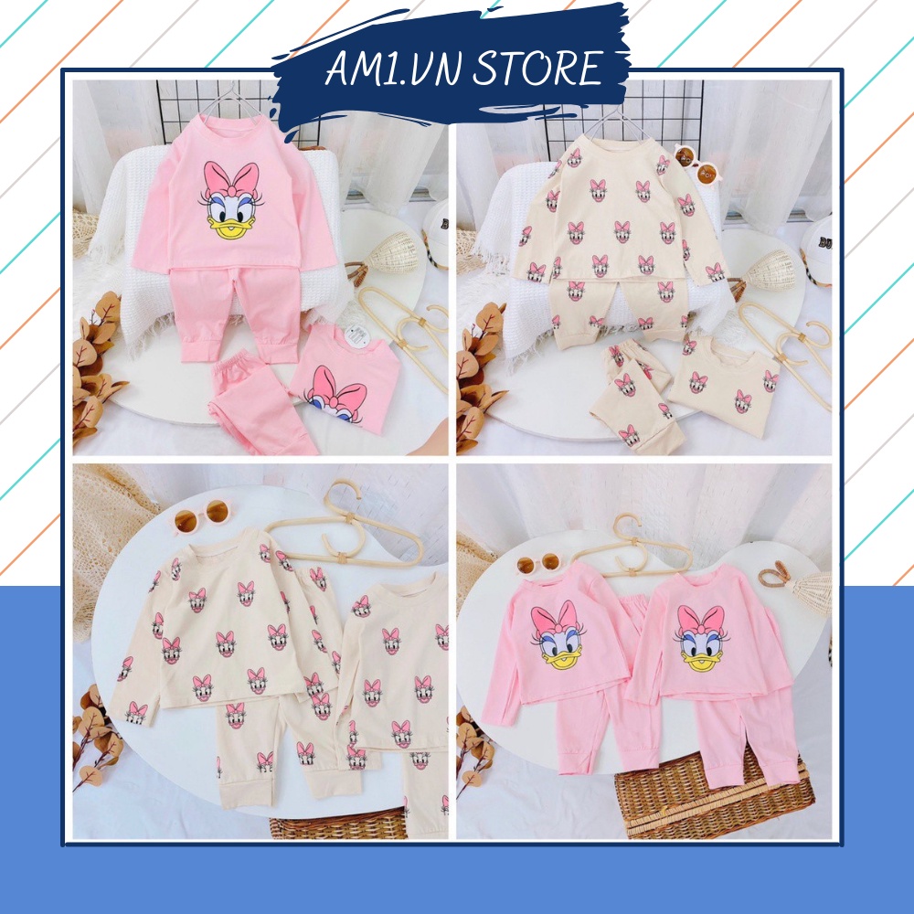 Bộ quần áo dài tay vịt dễ thương CHO BÉ GÁI 8-18Kg AM779 TTR91