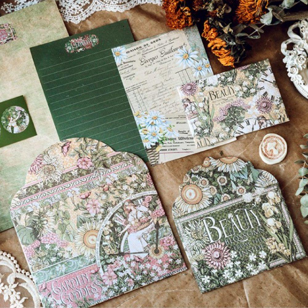 Giấy Ghi Chú Họa Tiết Hoa Vintage Trang Trí Sổ Tay