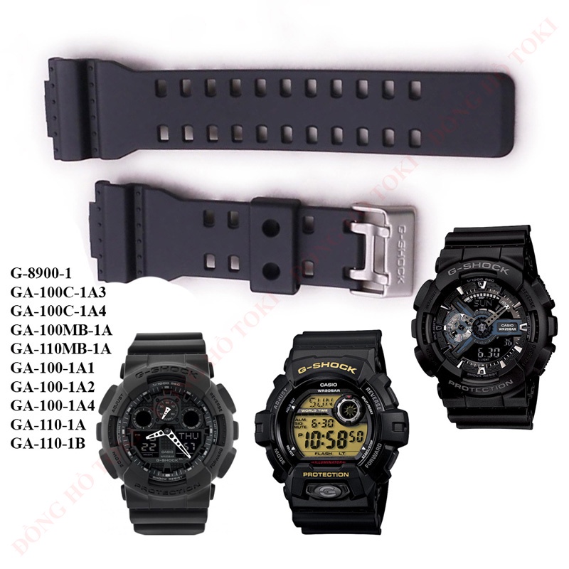 Dây đồng hồ G-shock GA100, GA110, G8900 chính hãng casio
