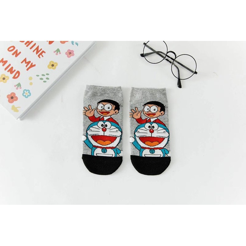 Vớ Tất Cổ Ngắn Doremon Xinh Xắn Loại Thấp Chất Cotton dành cho cả nam và nữ freesize 36-42