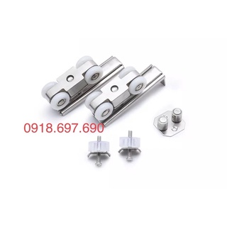 Bộ bánh xe treo cửa đi lùa trục inox cao cấp chịu lực 60kg