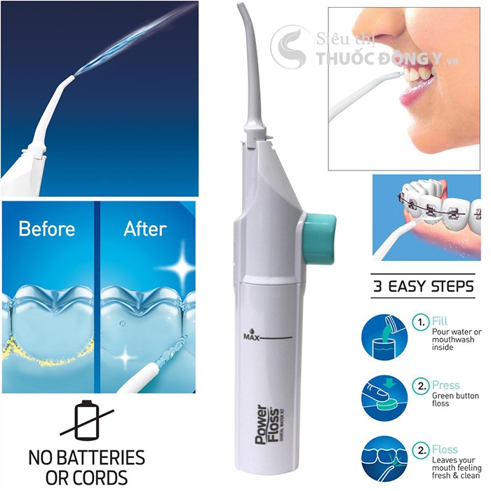 [ SIÊU SALE ] Dụng Cụ Xịt, Rửa Răng Thông Minh Power Floss siêu sạch siêu tiện dụng