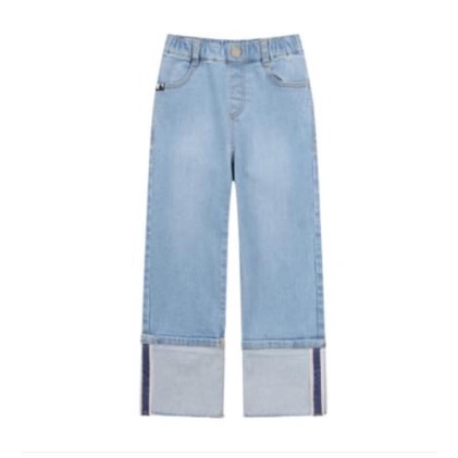 Quần jeans suông gập gấu M.L.B. HA2432