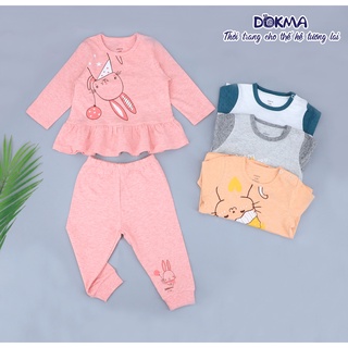 [Mã BMLT30 giảm đến 30K đơn 299K] DB823 Bộ quần áo cài vai dài tay Dokma (9-36M)