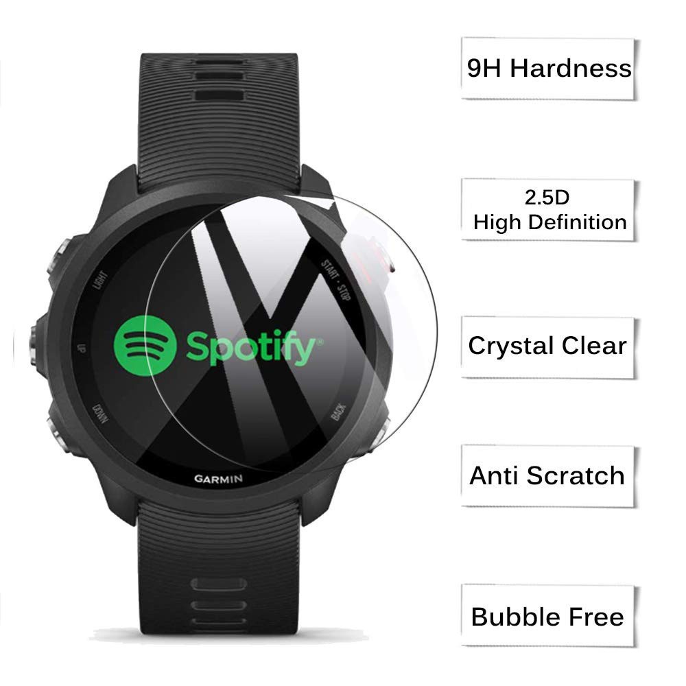 Ốp bảo vệ TPU mềm và kính cường lực màn hình 2 trong 1 cho Garmin Forerunner 245/245 Music