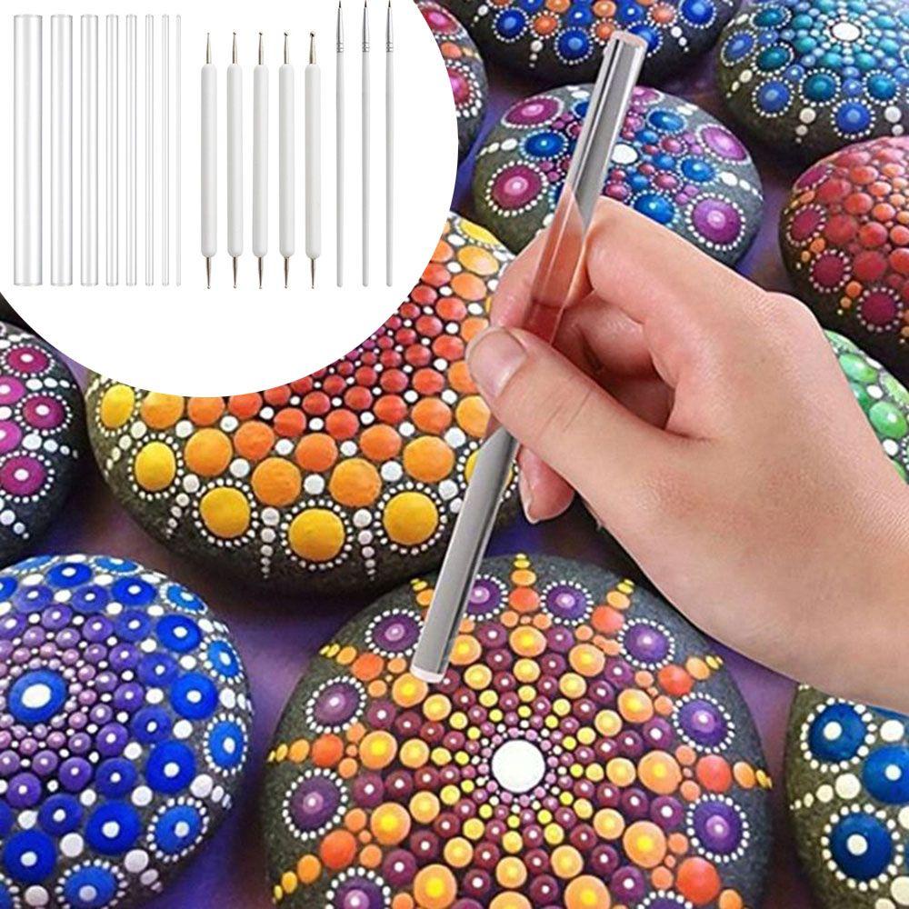 Set 16 Dụng Cụ Điêu Khắc Thủ Công Bằng Gốm Họa Tiết Mandala