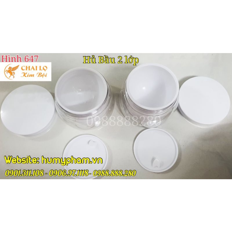 HỦ ĐỰNG KEM BODY BẦU 2 LỚP 150g và 200g