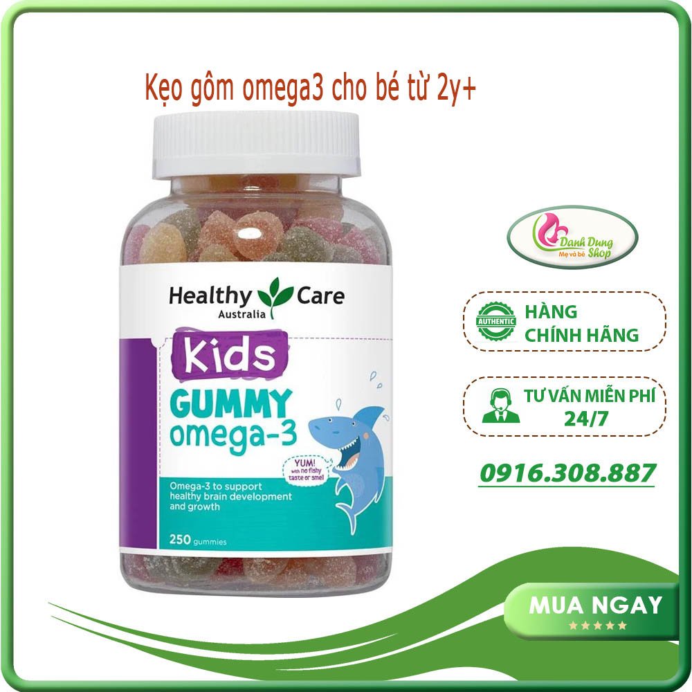 Kẹo dẻo GUMMY bổ sung OMEGA 3 cho bé, kẹo gôm