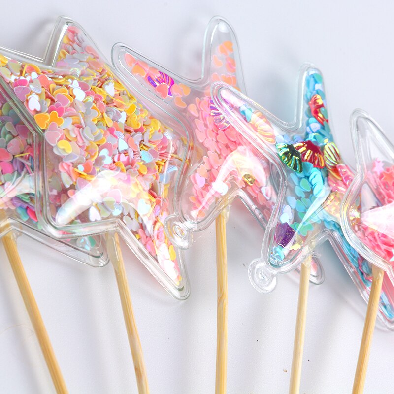 Que cắm trang trí bánh kem phong cách nàng tiên lấp lánh xinh xắn