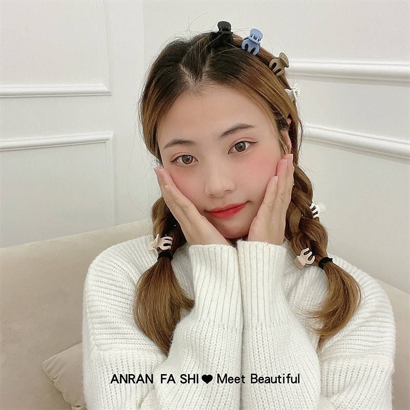 Set 8  Kẹp Tóc Màu Trơn Đáng Yêu Xinh Xắn Phong Cách Hàn Quốc Cho Các Bạn Nữ