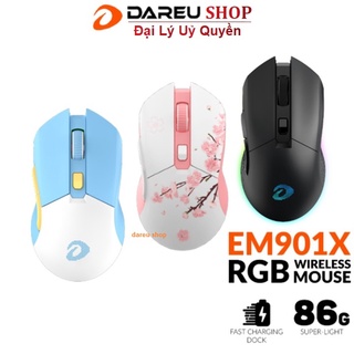 Chuột không dây Dareu EM901X RGB Black / Pink / Blue White Superlight Wireless Gaming