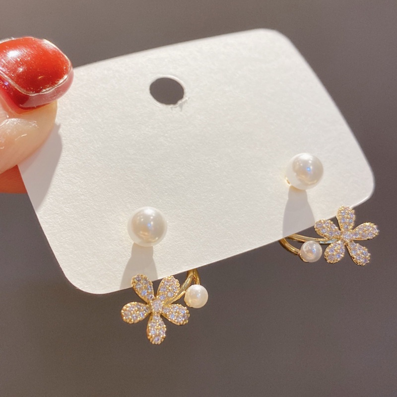 Khuyên Tai Hợp Kim Hình Hoa Đính Ngọc Trai Thanh Lịch Thời Trang Xuân Hè 2022 dreamdiary