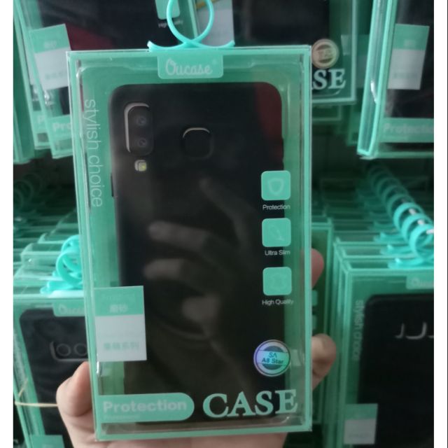 Ốp dẻo ou case cho Galaxy A8 Star màu đen