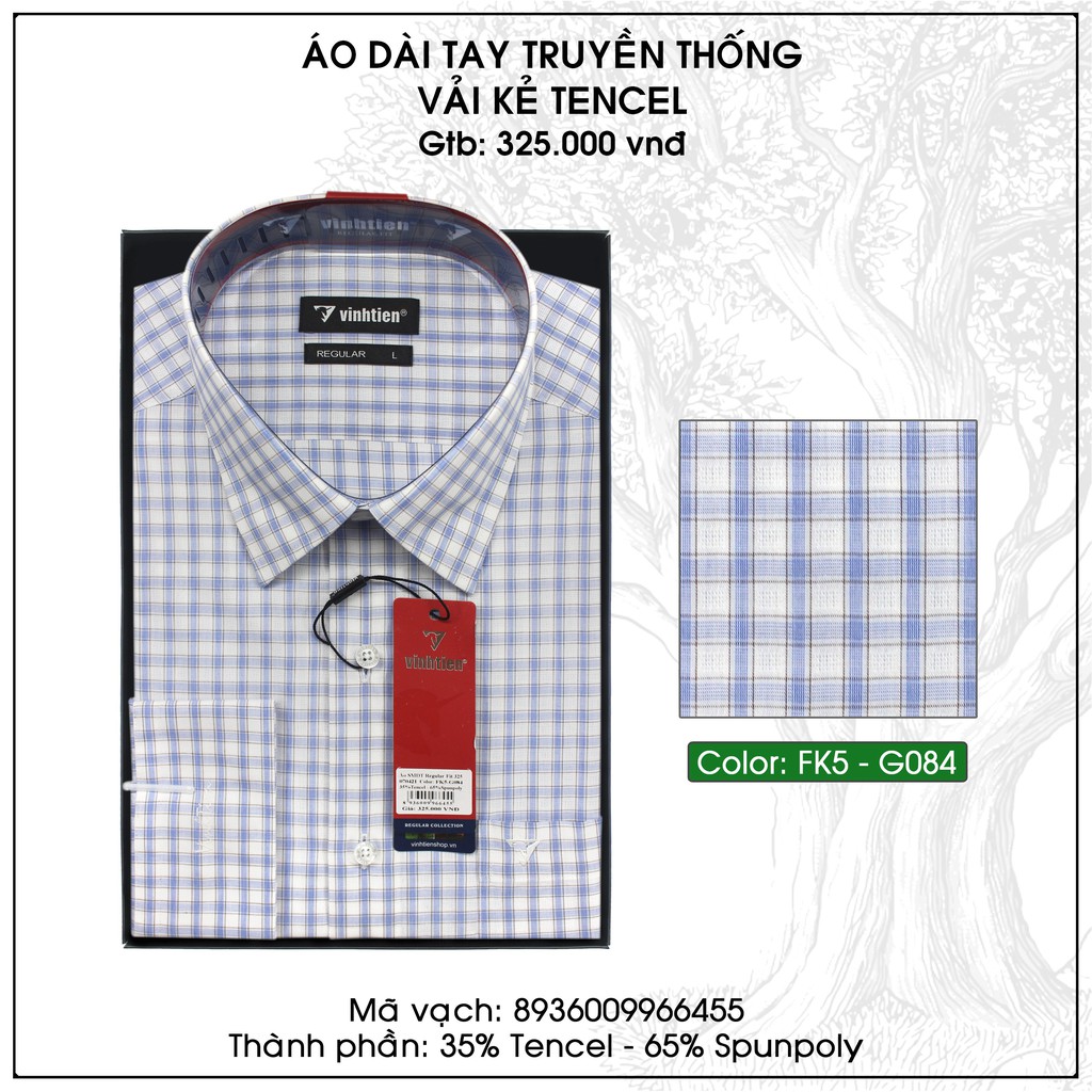 Áo Sơ Mi Dài Tay Sọc Caro Vĩnh Tiến Classic 325 | BigBuy360 - bigbuy360.vn