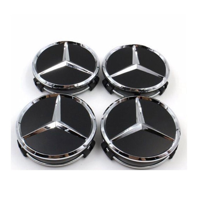 Bộ 4 nắp chụp mâm bánh xe 75mm cho xe hơi Mercedes-Benz