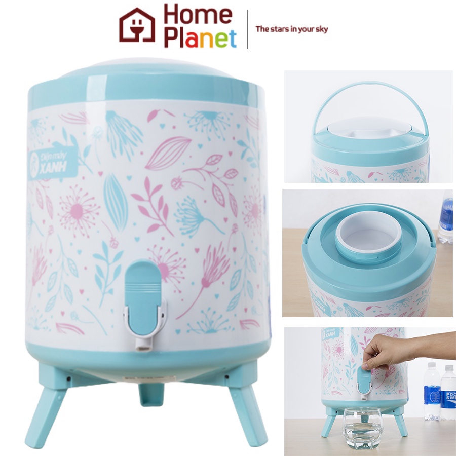 Thùng đá nhựa Thái Lan Pioneer SD0750-8 lít có quai xách vòi rót giữ nhiệt lạnh 24 tiếng Homeplanet - Hàng chính hãng