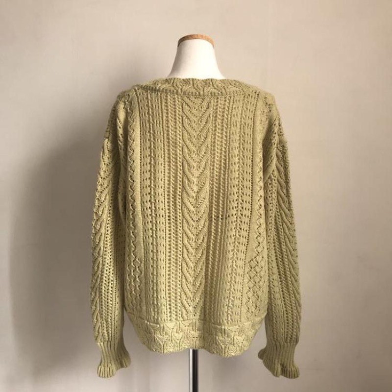 Áo Khoác Cardigan Len Ren Cúc Ngọc Vintage